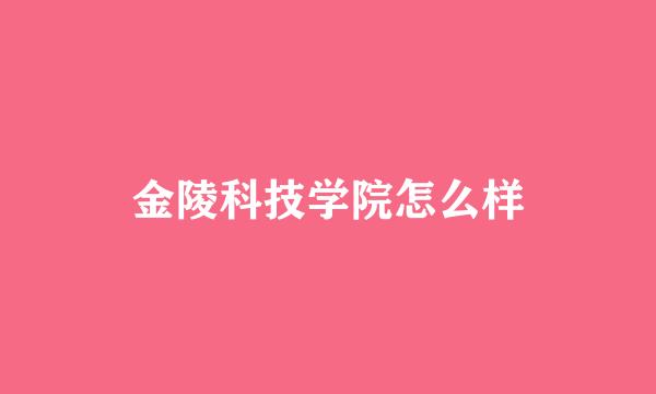 金陵科技学院怎么样