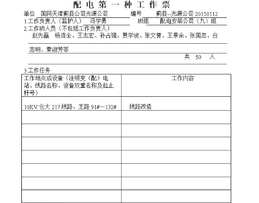 电力来自工作票签发人由哪些人担当？