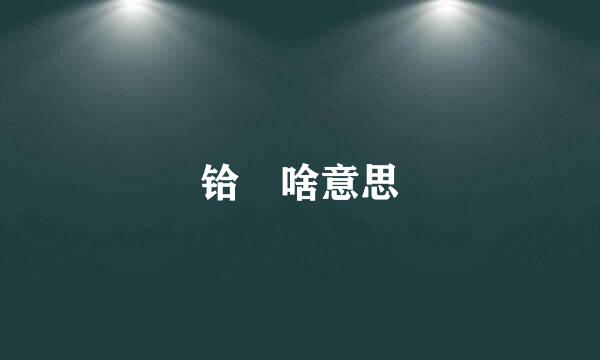 铪 啥意思