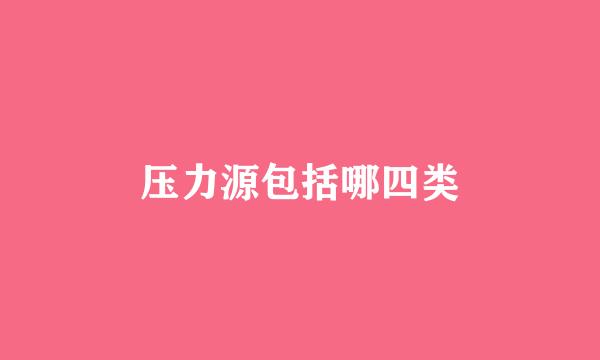 压力源包括哪四类