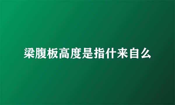 梁腹板高度是指什来自么