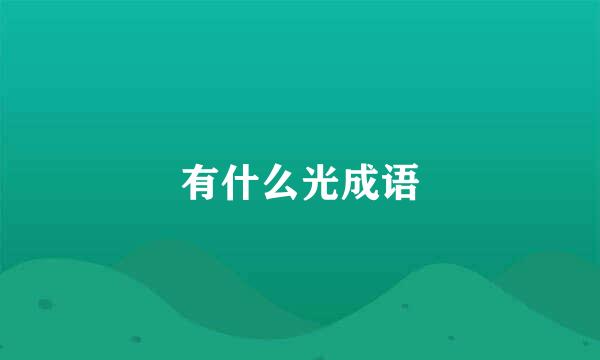 有什么光成语