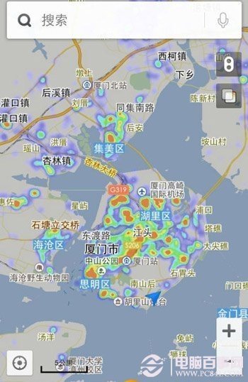 百度地图热力图怎么看?百度地图热力图查看方法