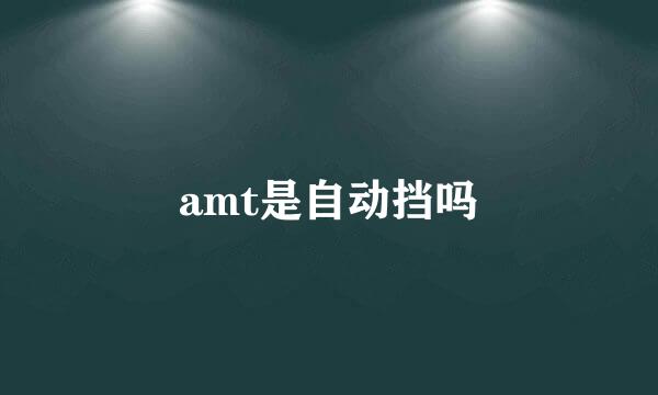 amt是自动挡吗