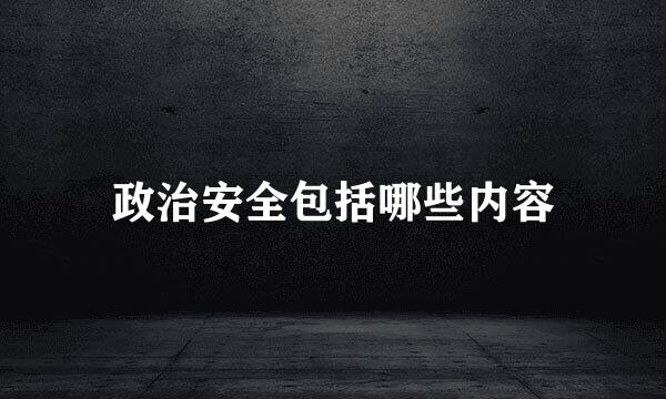 政治安全包括哪些内容