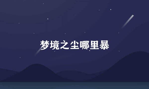 梦境之尘哪里暴