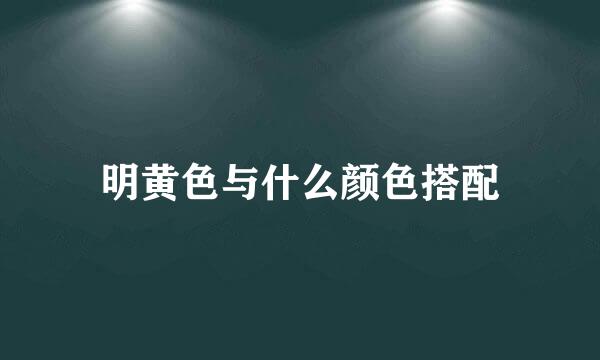 明黄色与什么颜色搭配