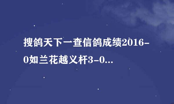 搜鸽天下一查信鸽成绩2016-0如兰花越义杆3-0633440