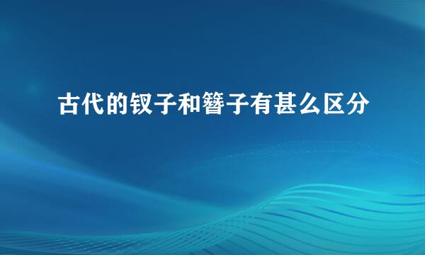 古代的钗子和簪子有甚么区分