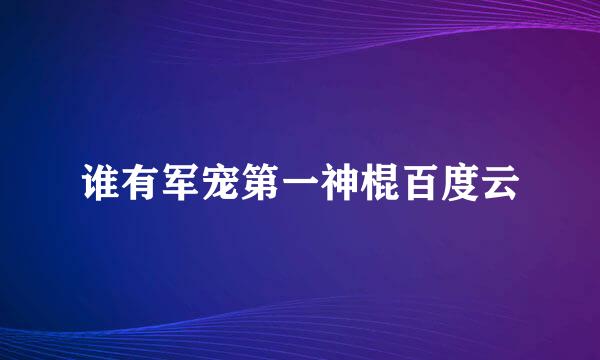 谁有军宠第一神棍百度云