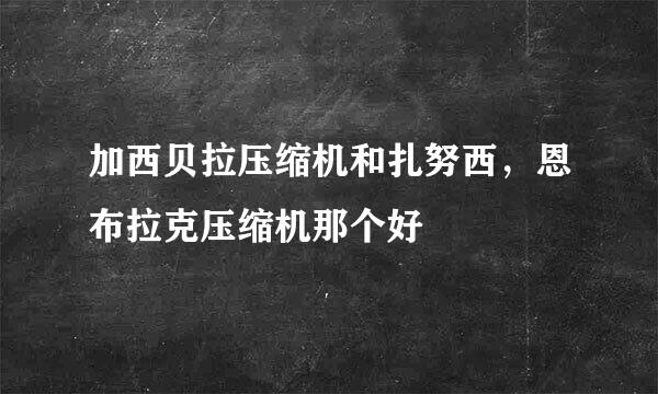加西贝拉压缩机和扎努西，恩布拉克压缩机那个好