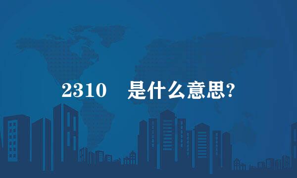 2310 是什么意思?