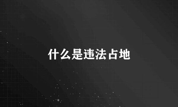 什么是违法占地