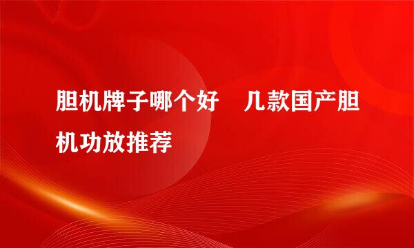 胆机牌子哪个好 几款国产胆机功放推荐
