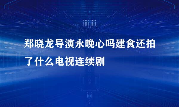 郑晓龙导演永晚心吗建食还拍了什么电视连续剧