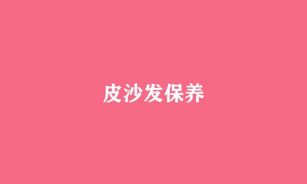 皮沙发保养