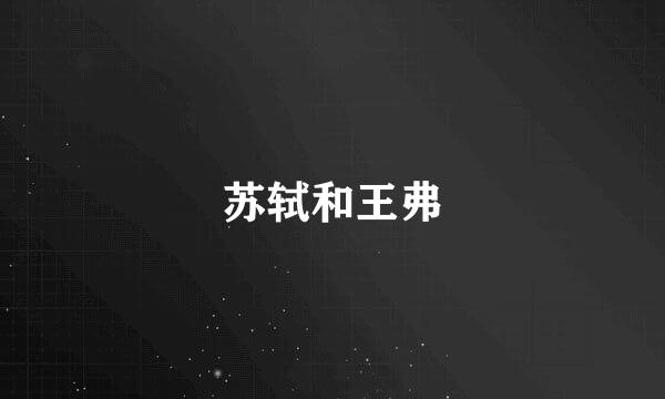 苏轼和王弗