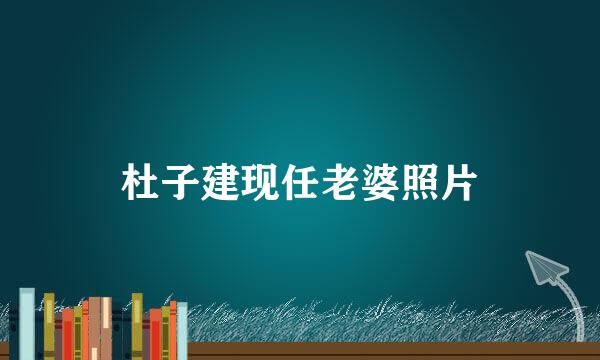 杜子建现任老婆照片