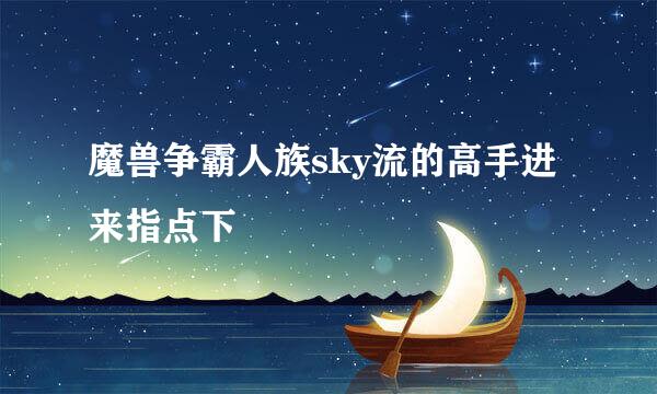 魔兽争霸人族sky流的高手进来指点下