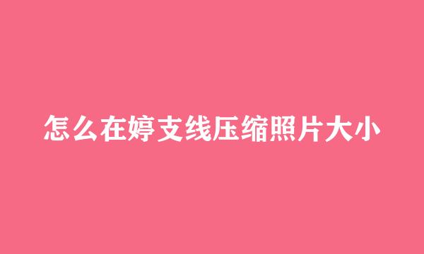 怎么在婷支线压缩照片大小