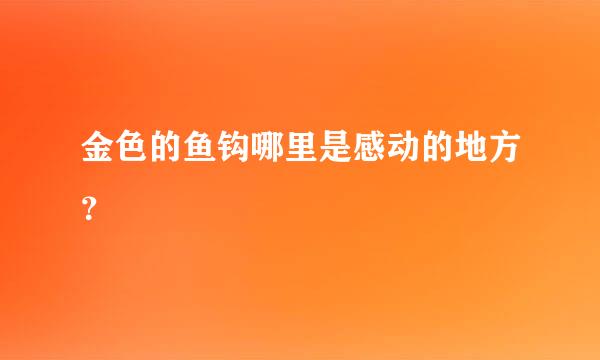 金色的鱼钩哪里是感动的地方？