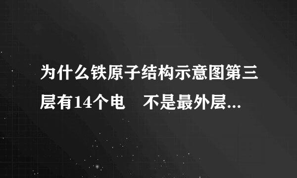 为什么铁原子结构示意图第三层有14个电 不是最外层最多有八个电子吗？