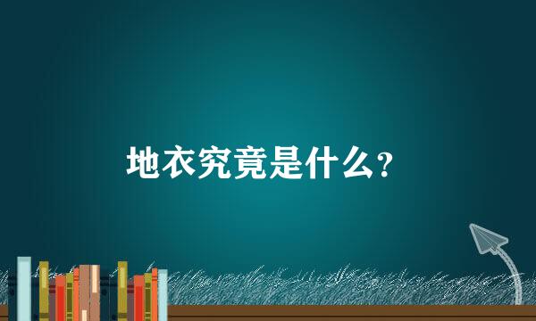 地衣究竟是什么？