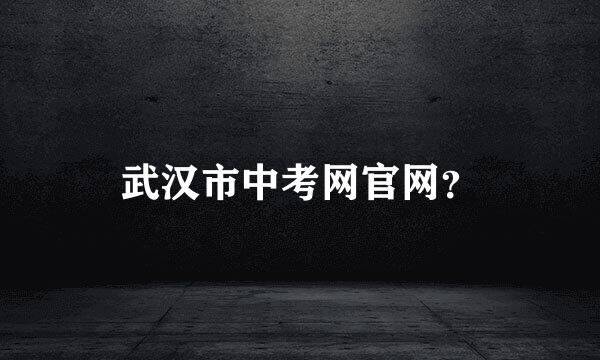 武汉市中考网官网？