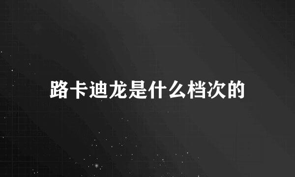 路卡迪龙是什么档次的