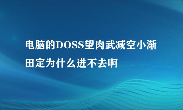 电脑的DOSS望肉武减空小渐田定为什么进不去啊