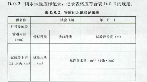 市政管道闭水实验平均渗水量计算方法