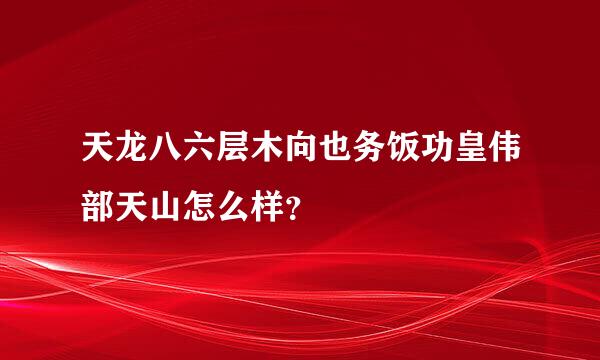 天龙八六层木向也务饭功皇伟部天山怎么样？