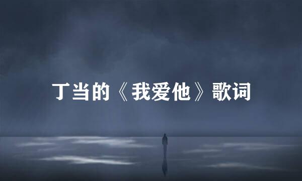 丁当的《我爱他》歌词