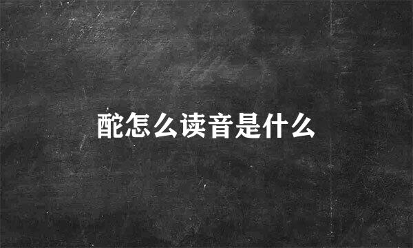 酡怎么读音是什么