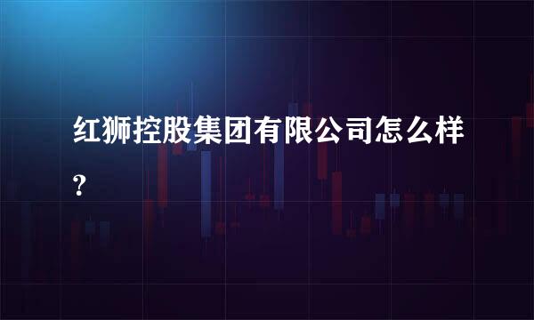 红狮控股集团有限公司怎么样？