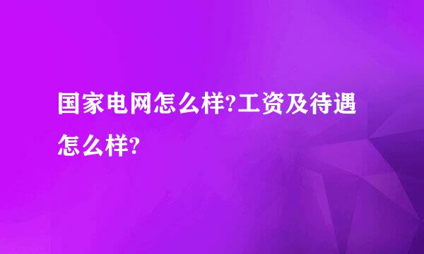 国家电网怎么样?工资及待遇怎么样?