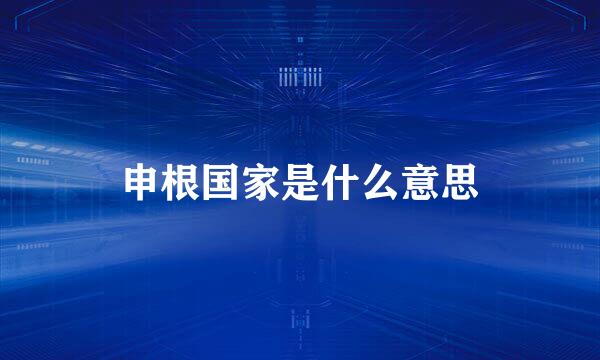 申根国家是什么意思