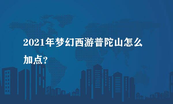 2021年梦幻西游普陀山怎么加点？