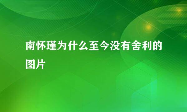 南怀瑾为什么至今没有舍利的图片