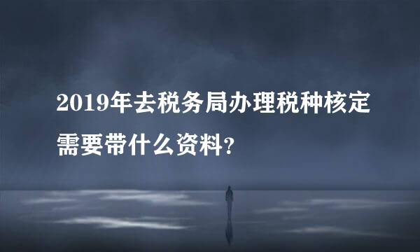 2019年去税务局办理税种核定需要带什么资料？