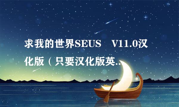 求我的世界SEUS V11.0汉化版（只要汉化版英文版的我有，谢谢。）