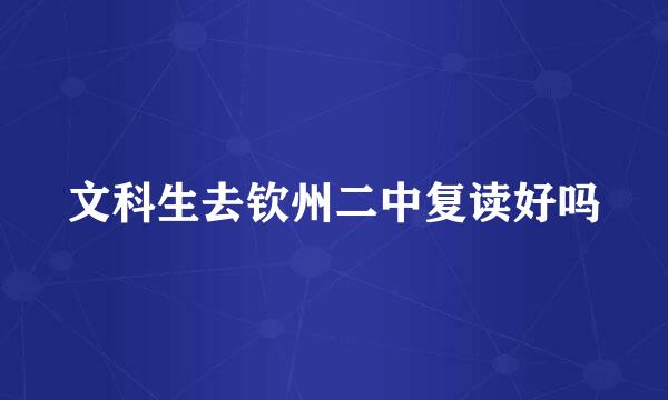 文科生去钦州二中复读好吗