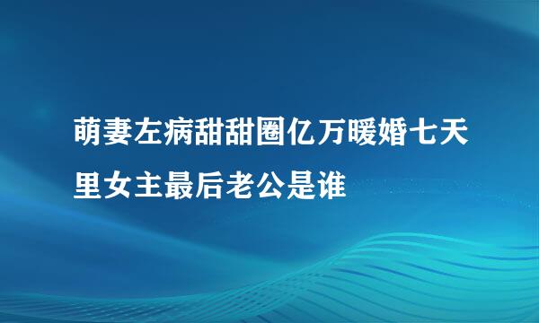 萌妻左病甜甜圈亿万暖婚七天里女主最后老公是谁