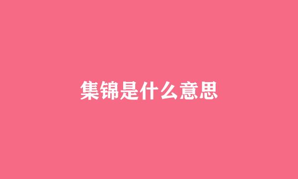 集锦是什么意思