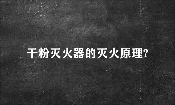干粉灭火器的灭火原理?