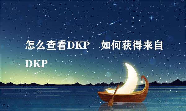 怎么查看DKP 如何获得来自DKP