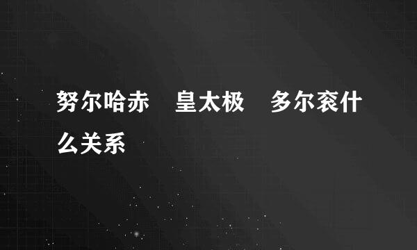 努尔哈赤 皇太极 多尔衮什么关系