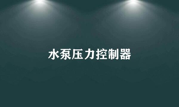 水泵压力控制器