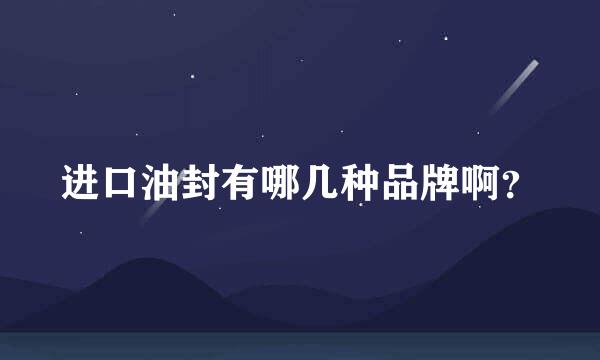 进口油封有哪几种品牌啊？