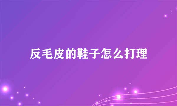反毛皮的鞋子怎么打理